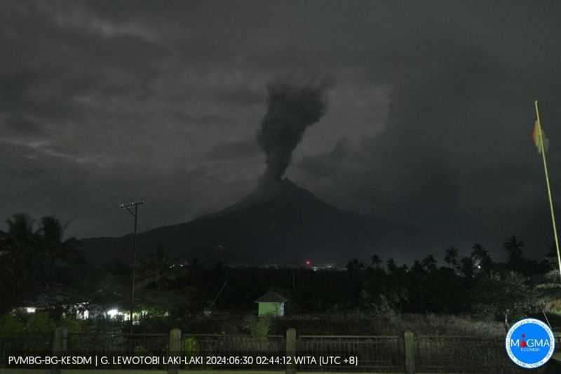 Erupsi Gunung Lewotobi Laki-laki Masih Terjadi, Status Siaga Darurat Diperpanjang