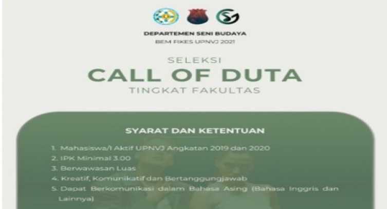 Fakultas Ilmu Kesehatan UPVNJ Gelar Seleksi Call of Duta