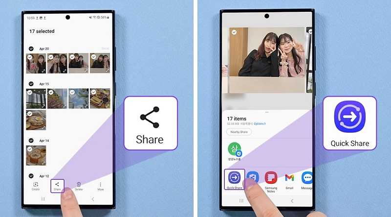 Fitur Quick Share pada Perangkat Samsung Galaxy Permudah Transfer File