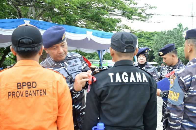 Gandeng SAR, BPBD, BMKG, Tagana Banten, dan PMI, TNI AL Gelar Pelatihan Penanggulangan Bencana