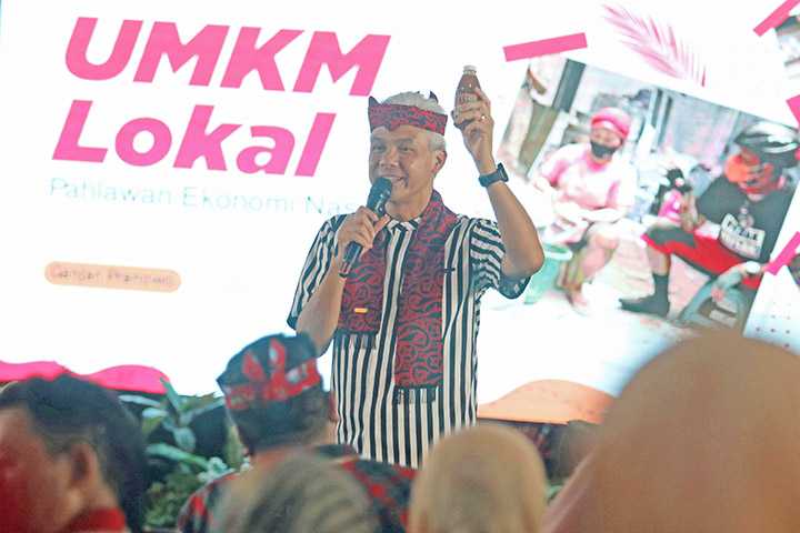 Ganjar Pranowo Beri Motivasi ke Pelaku UMKM