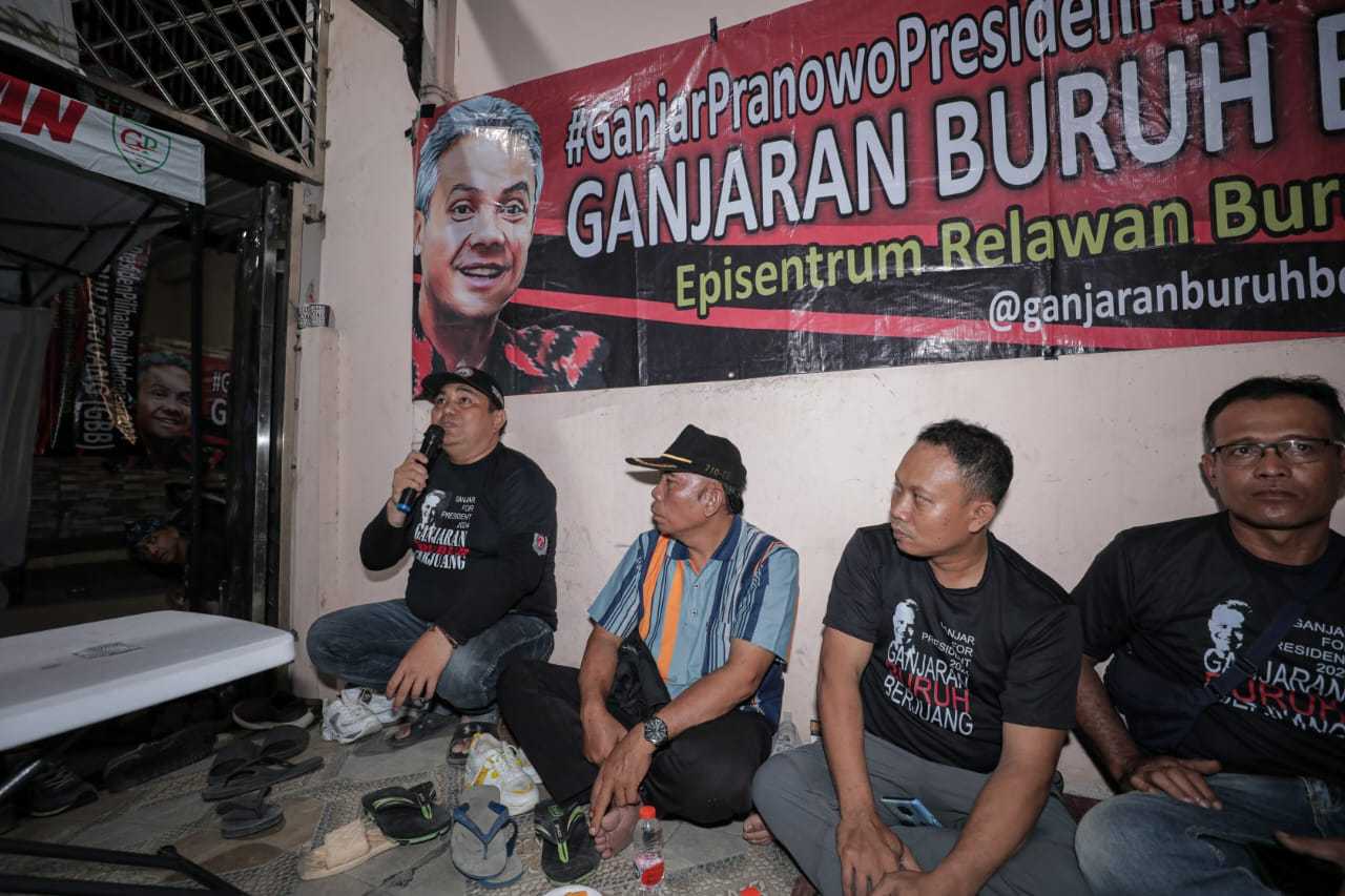 Ganjaran Buruh Kenalkan Ganjar Pranowo Lewat Nonton dan Ngopi Bareng di Jakarta Utara 2