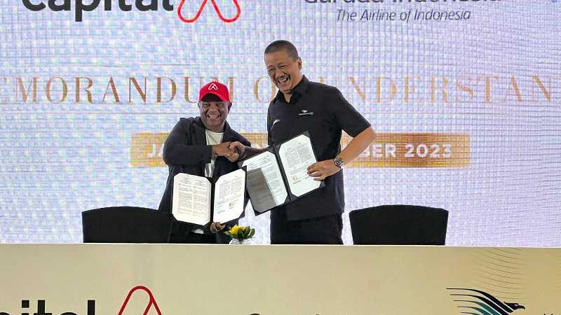 Garuda Indonesia dan Capital A Jajaki Kemitraan Layanan Komersial dan Logistik