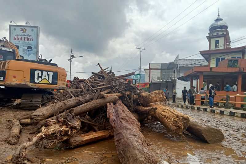 Gawat, Warga Lubuk Sikaping Cemas Banjir Susulan Dipicu Kayu Gelondongan