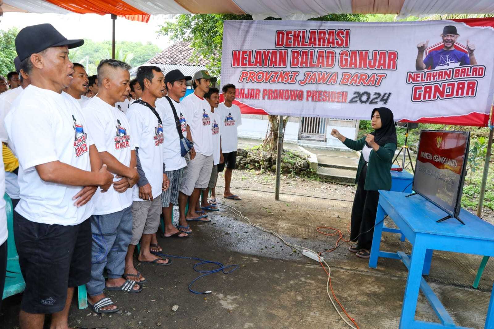 Gegap Gempita Dukungan Ganjar Presiden dari Nelayan Balad Bersama Pelaut Madasari Pangandaran