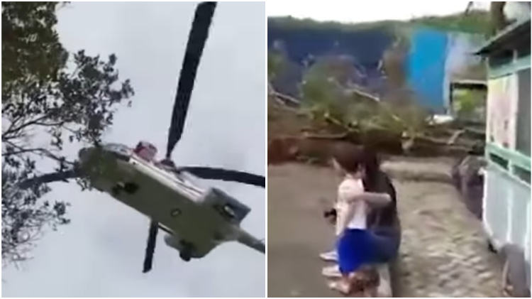 Geger! Helikopter Jokowi Robohkan Pohon Hingga Lukai Balita