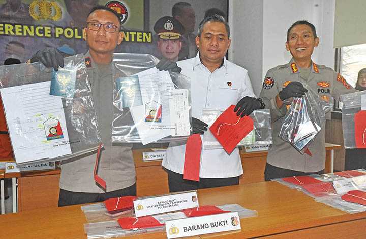 Gelar Barang Bukti TPPO di Polda Banten