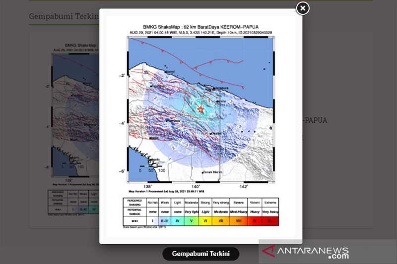 Gempa 5,0 Magnitudo Kembali Guncang Keerom di Papua, Ternyata Akibat dari Ini