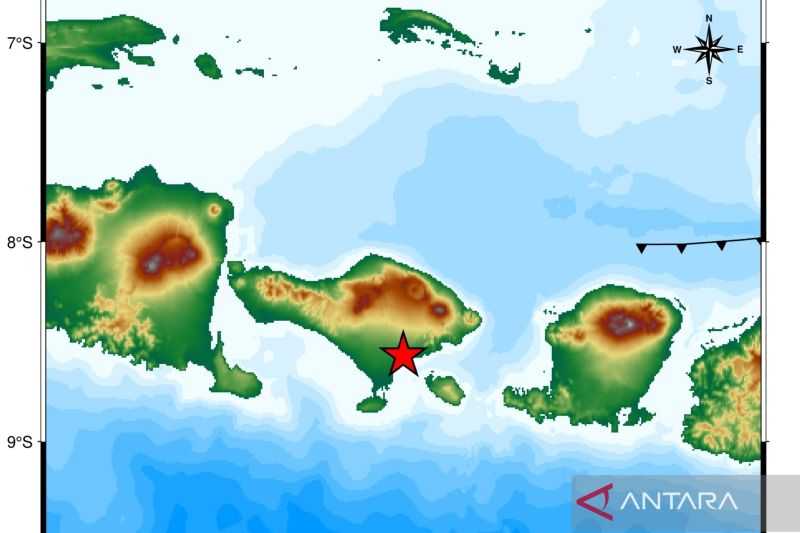 Gempa Bumi Dangkal M4,8 Guncang Gianyar Bali