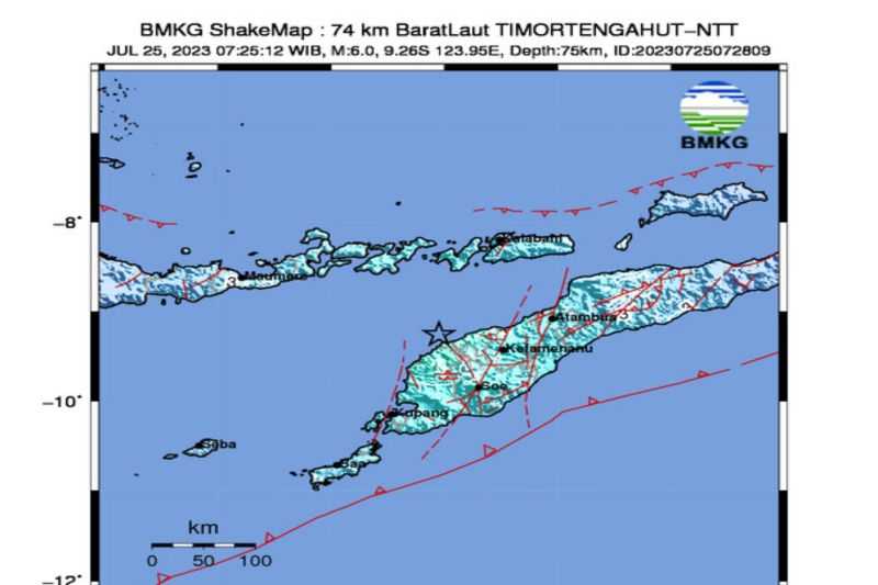 Gempa Bumi M6,0 Guncang Pulau Timor NTT