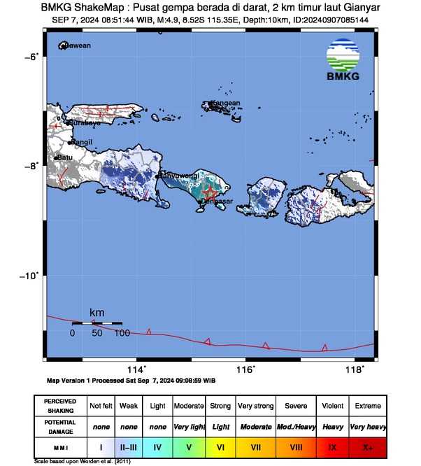 Gempa Dangkal M4,9 Guncang Gianyar Bali, BPBD Kaji Cepat Dampaknya