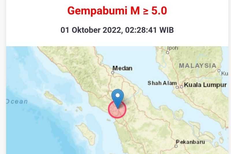 Gempa Kuat M6.0 Guncang Tapanuli Utara Sabtu Dini Hari, Waspada Gempa Susulan