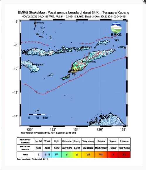 Gempa Kuat M6,6 di Kupang Sebabkan Kerusakan Bangunan