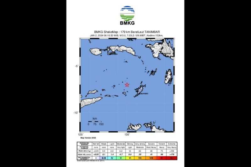 Gempa M5,0 Guncang Laut Banda, Dipicu Slab Lempeng Banda
