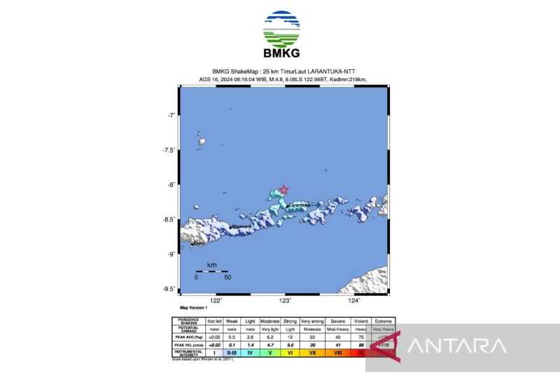 Gempa M5,1 Guncang Flores Timur, BMKG: Dipicu Intraslab Lempeng Indo-Australia