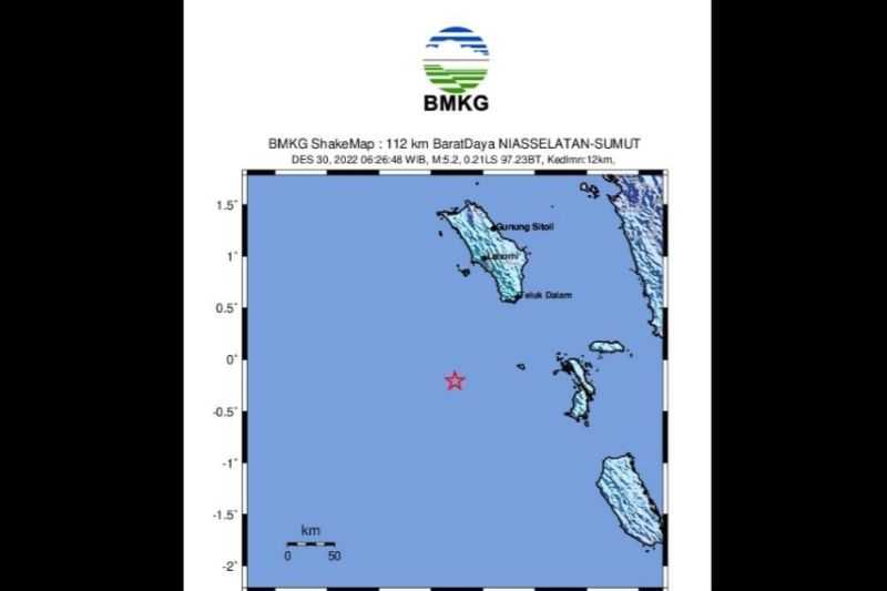 Gempa M5,2 Guncang Nias Selatan, Akibat Subduksi Lempeng Indo-Australia
