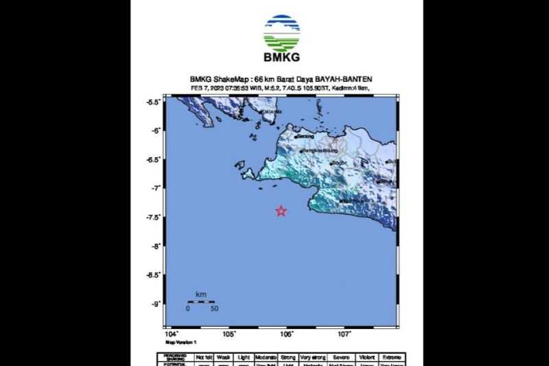 Gempa M5,2 Selatan Banten Akibat Aktivitas Lempeng Indo-Australia