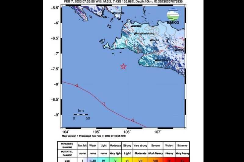 Gempa M5,2 Terjadi di Banten, Getarannya Terasa Hingga Kota Sukabumi