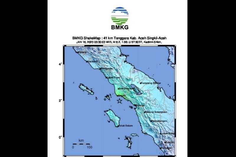 Gempa M6,2 di Singkil Aceh Dipicu Aktivitas Lempeng Indo-Australia