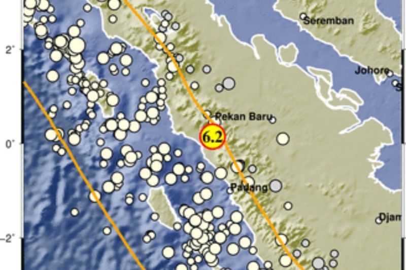 Gempa Magnitudo 6,2 Guncang Sumbar Akibat Aktivitas Sesar Sumatera
