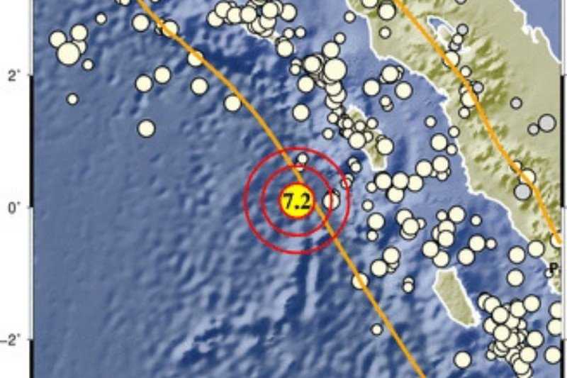 Gempa Magnitudo 7,2 di Nias Barat Terasa hingga Gunungsitoli