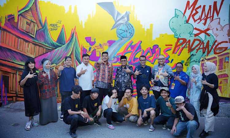 Gencarkan Ekonomi Kreatif, Kota Medan Gandeng Pegiat Mural Bikin Karya di Padang
