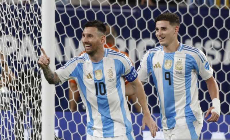 Gol Messi dan Alvarez Antar Argentina ke Final Copa America