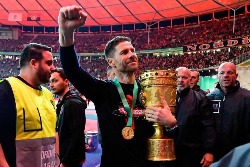 Gol Pemain Gelandang Granit Xhaka Antarkan Bayer Leverkusen Juara DFB Pokal 2023/24