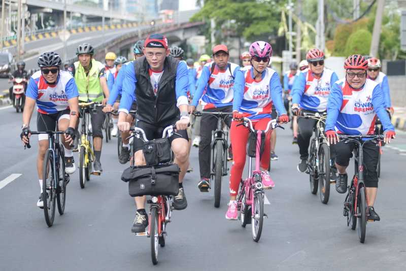 Gowes Bareng Dalam Rangka HUT Ke74 BTN 2