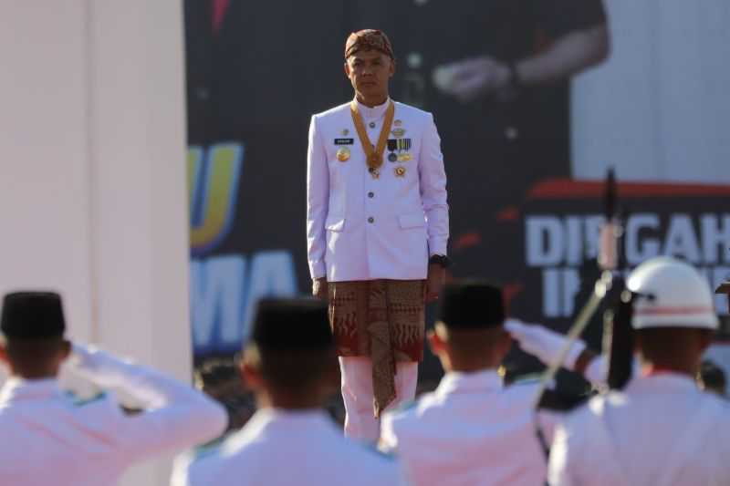 Gubernur Jateng Ganjar Pranowo Ucapkan Terima Kasih ke Masyarakat pada HUT RI