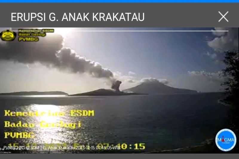 Gunung Anak Krakatau Erupsi Lagi Pagi Ini, Nelayan dan Pendaki Dilarang Mendekat