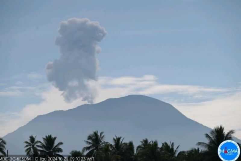 Gunung Ibu Erupsi Lagi, Warga Halmahera Barat Diminta Waspadai Hujan Abu