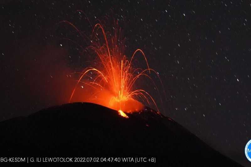 Gunung Ile Lewotolok Kembali Meletus, Warga Harus Waspadai Guguran Lava Pijar dan Awan Panas