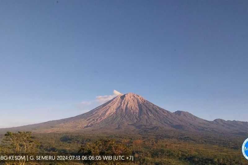 Gunung Semeru Alami Gempa Letusan Sebanyak 30 Kali Pagi Ini