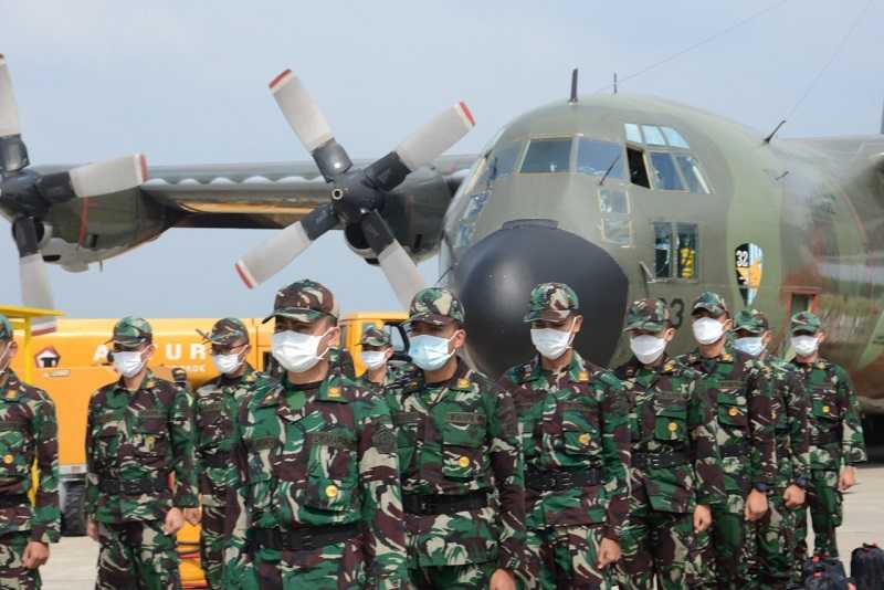 Hajar Korona yang Masih Menggila di Yogya, TNI Kirim 122 Prajurit Karir Tenaga Kesehatan Pakai Hercules