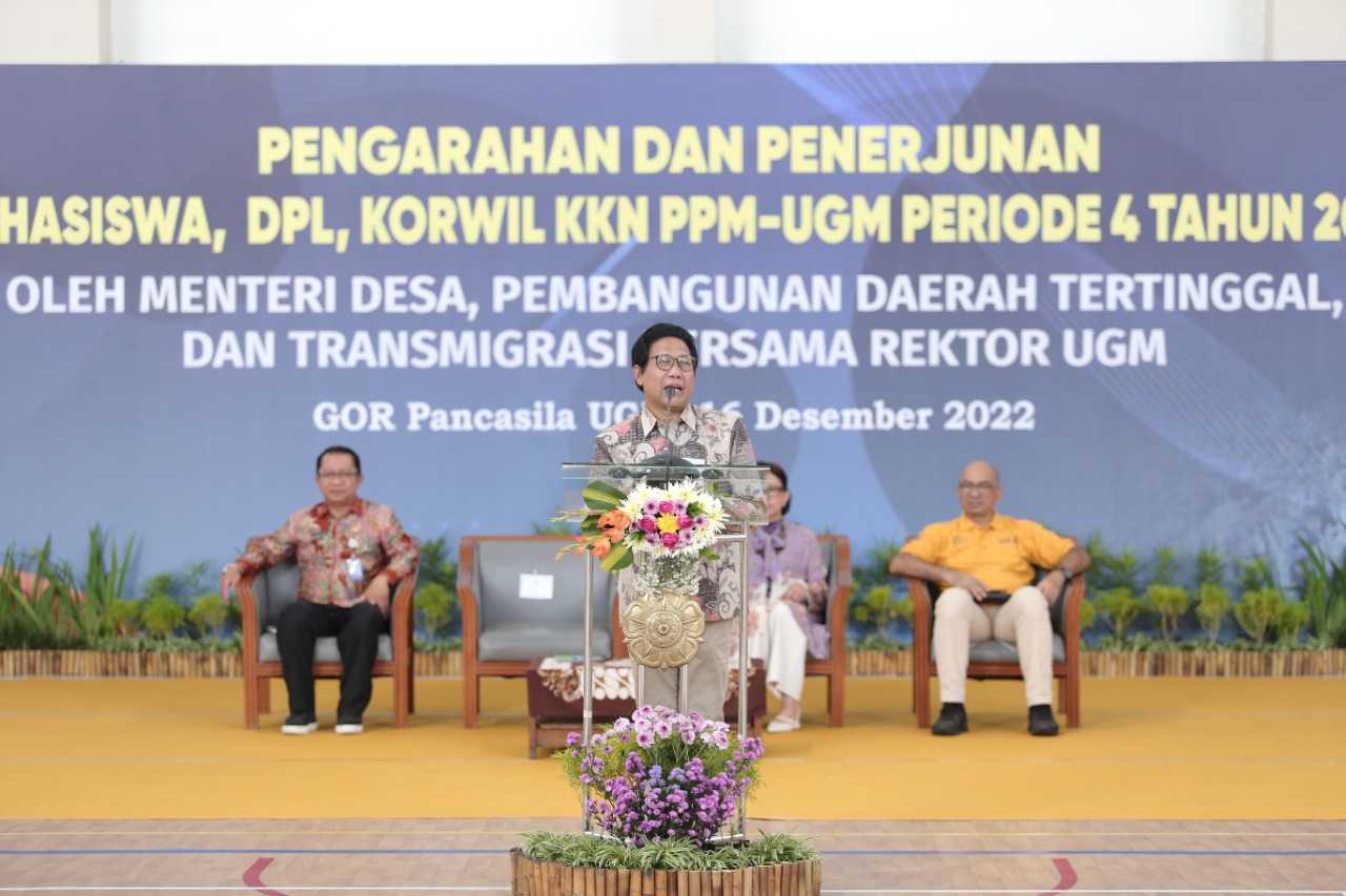 Harapan Menteri Desa pada 1.333 Mahasiswa KKN UGM