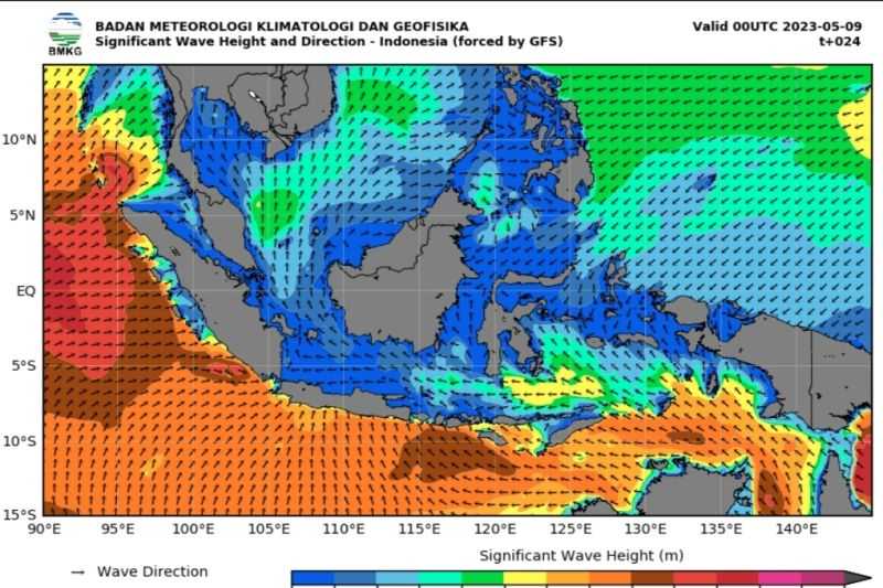 Hati-hati! Gelombang Tinggi akan Terjadi di Perairan Indonesia pada 9-10 Mei