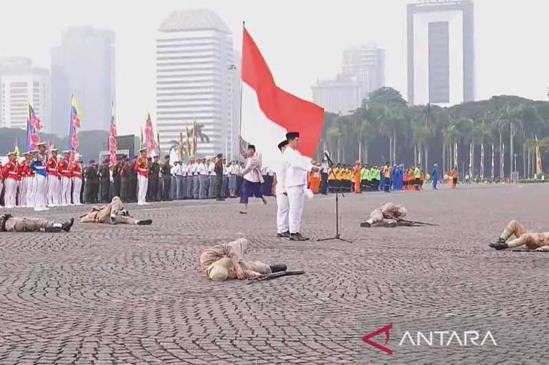 HUT ke-497, Sejarah Jakarta Divisualisasikan dalam Tarian Kolosal di Monas