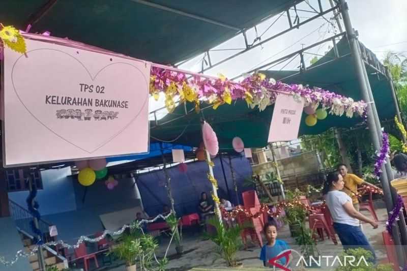 Ide Kreatif, KPPS di Kupang Hias TPS dengan Nuansa 'Valentine'