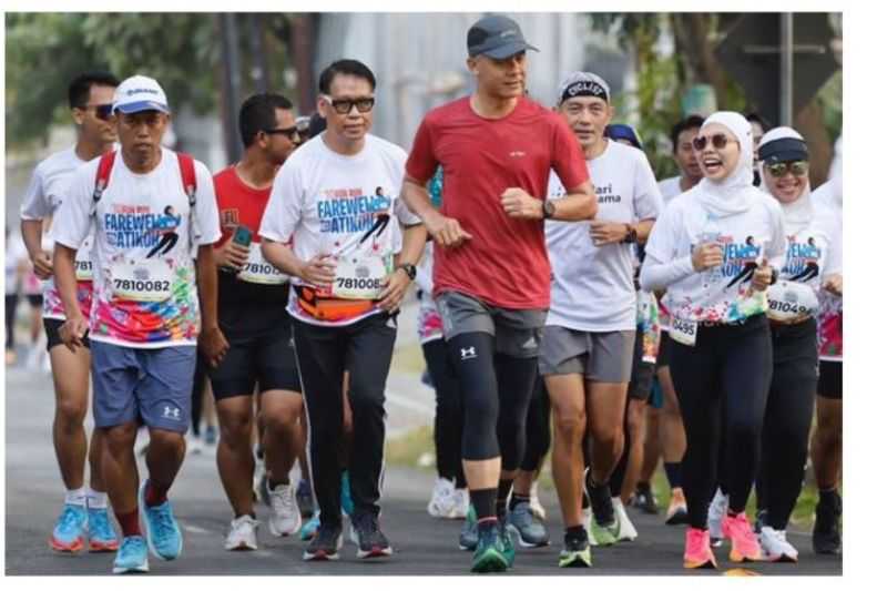 Ikut Borobudur Marathon, Siti Atikoh Ganjar Pilih Nasi Ikan untuk Asupan Karbo