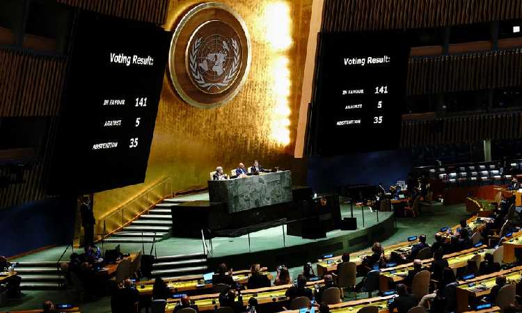 Indonesia Bergabung dengan 141 Negara Dunia Setujui Resolusi Perserikatan Bangsa-Bangsa Desak Hentikan Invasi Rusia ke Ukraina
