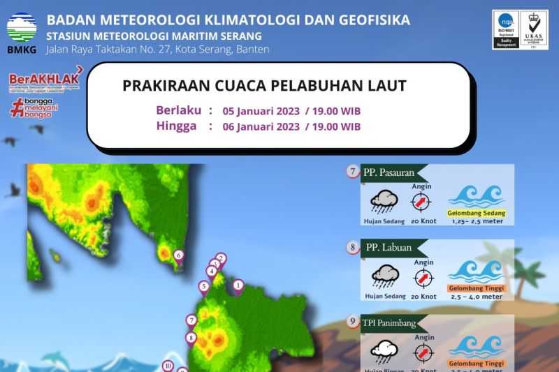 Informasi Cuaca Terbaru dari BMKG: Lebak dan Pandeglang Berpeluang Hujan Ringan Hingga Sedang