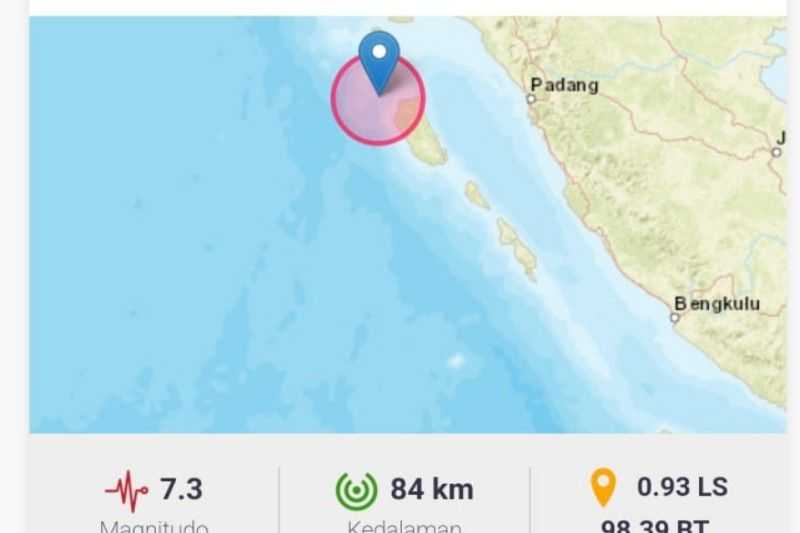 Informasi Terbaru dari Gempa Keras yang bikin khawatir, BMKG: Tsunami Mentawai-Siberut Teramati 11 Cm