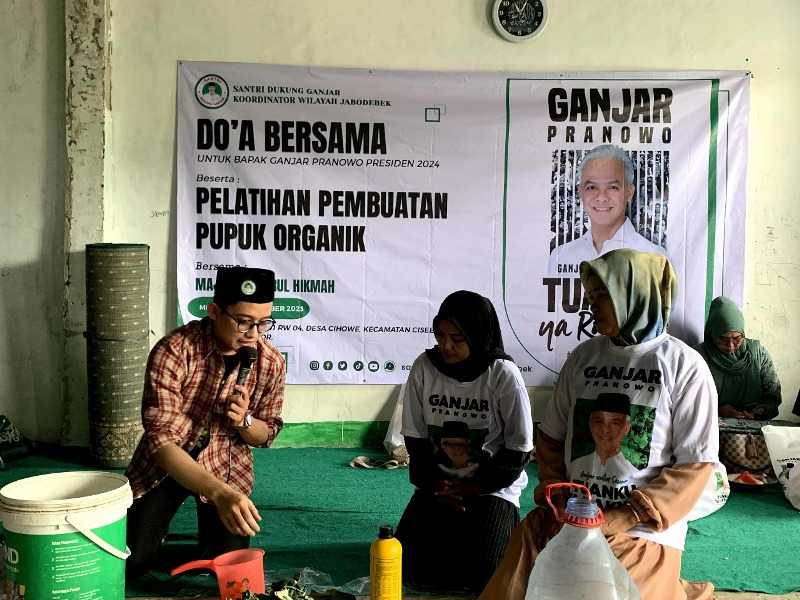 Ini Manfaat Pelatihan Pupuk Organik Ala Santri Dukung Ganjar pada Emak-Emak di Bogor