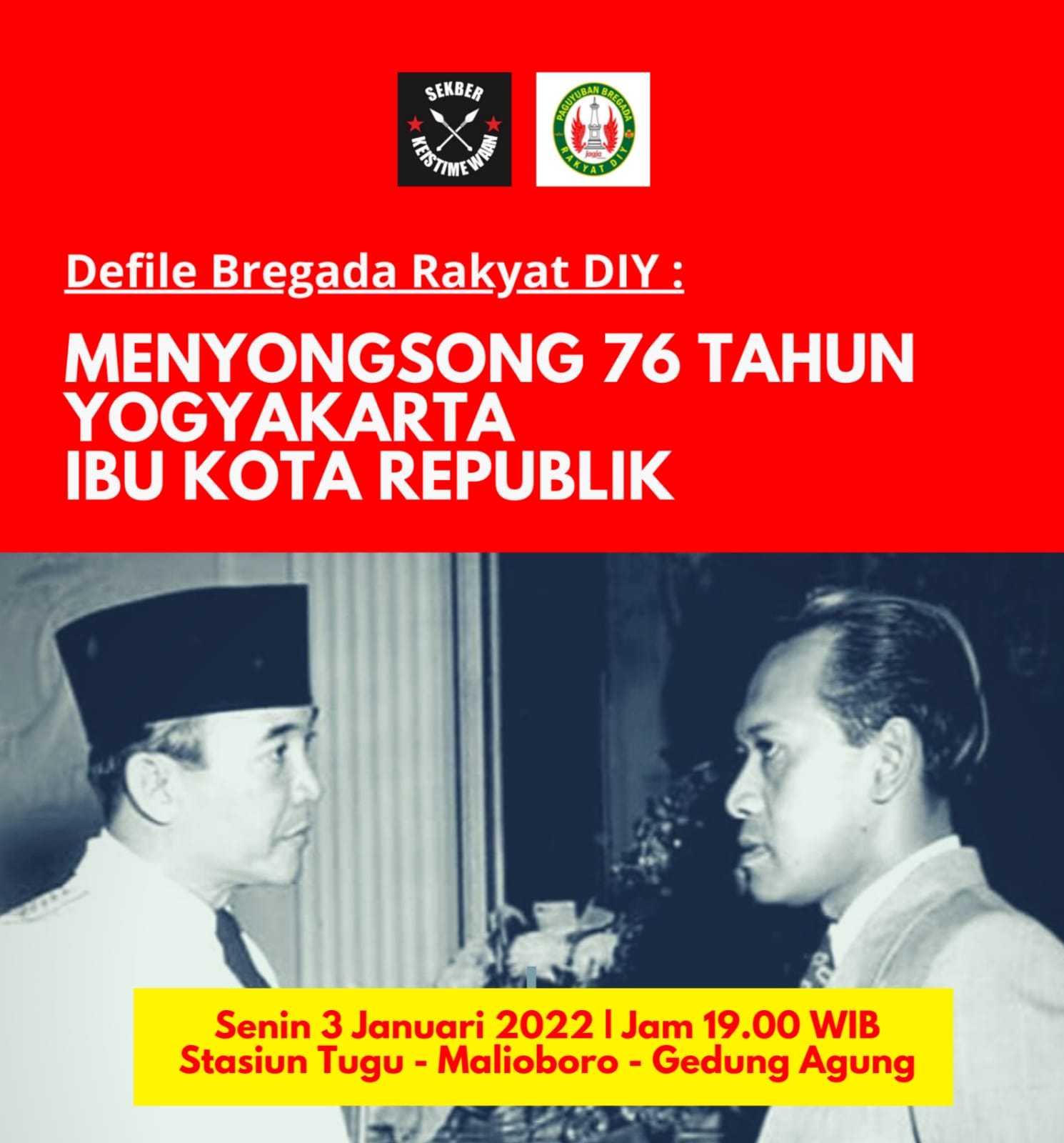 Jakarta dalam Ancaman Besar, 4 Januari 76 Tahun Lalu Soekarno-Hatta Secara Rahasia Pindahkan Ibu Kota ke Yogya