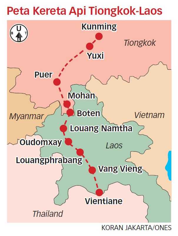 Jalur Kereta Api Baru 620 Mil Hubungkan Tiongkok dan Laos