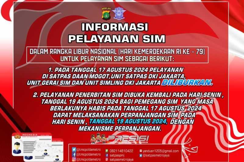 Jangan Lupa, Catat Ini Layanan SIM Keliling pada Senin yang Tersedia di Lima Lokasi Jakarta