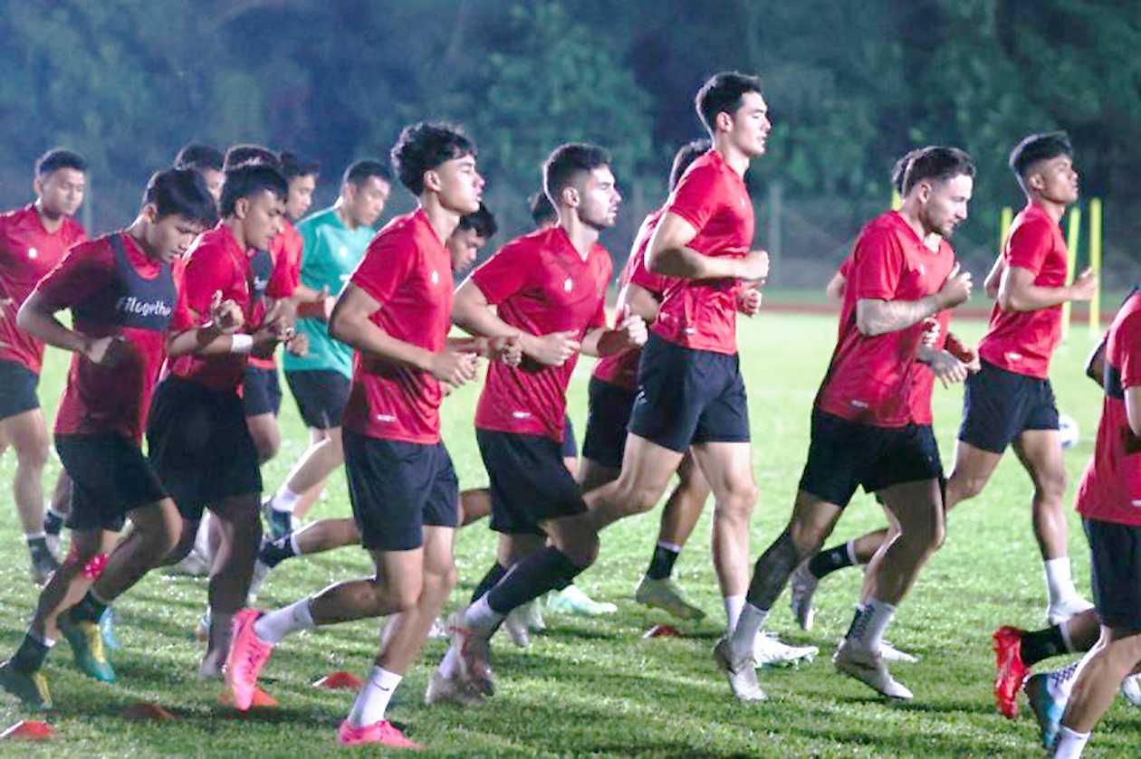 Jelang Leg Kedua, Timnas Latihan Matangkan Serangan Lawan Brunei