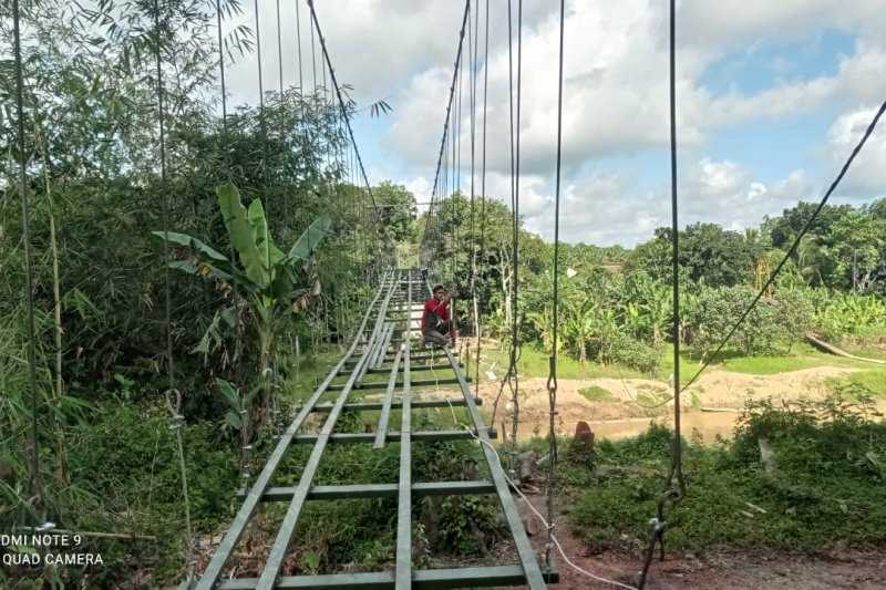 Jembatan Gantung Indiana Jones di Lebak Kembali Dibangun