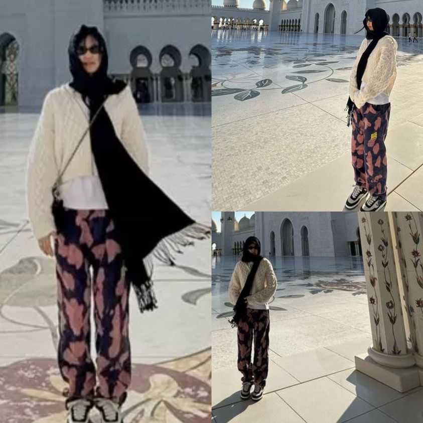 Jennie BLACKPINK Foto dengan Gaya Baru di Masjid Abu Dhabi, Netizen: Style Halal?